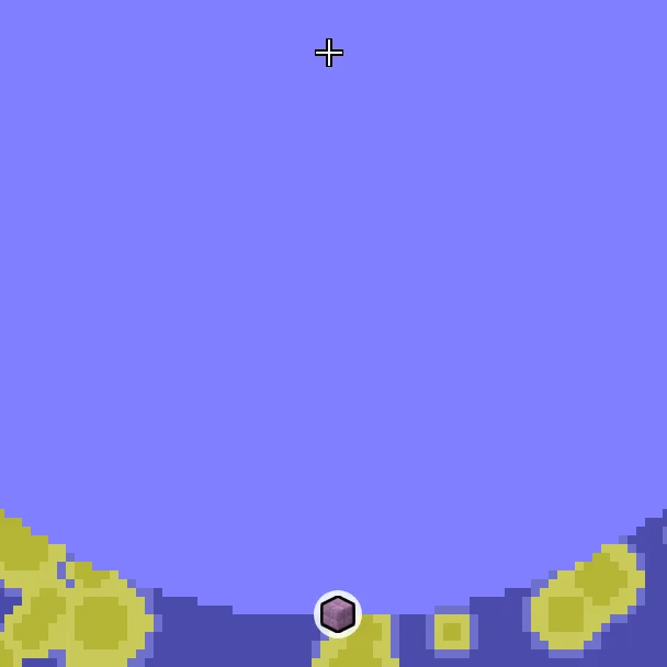 End biome map of seed 281339592953596 around the End, with the end city marked