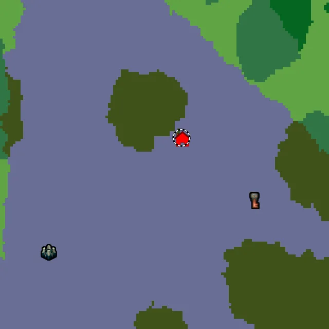 Overworld biome map of seed 4312612076231925310 around spawn, with the pale garden marked
